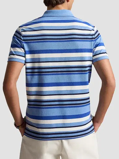 Polo Ralph Lauren Men's Striped Stretch-Cotton Knit Polo Shirt | Thumbnail 3 Polo Ralph Lauren Men's Striped Stretch-Cotton Knit Polo Shirt | Thumbnail 3