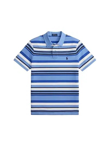 Polo Ralph Lauren Men's Striped Stretch-Cotton Knit Polo Shirt | Thumbnail 1 Polo Ralph Lauren Men's Striped Stretch-Cotton Knit Polo Shirt | Thumbnail 1