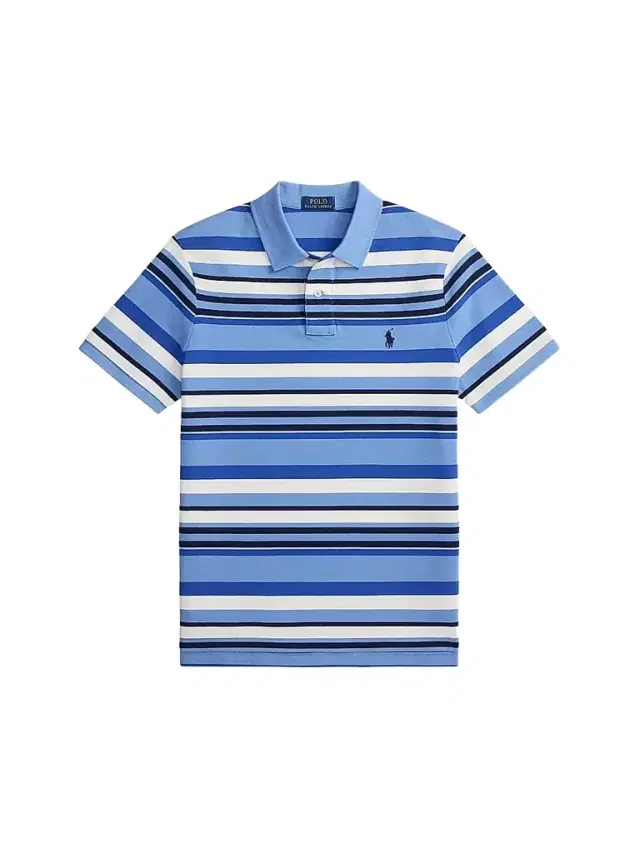 Polo Ralph Lauren Men's Striped Stretch-Cotton Knit Polo Shirt - Bristol Blue Multi