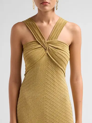 Kobi Halperin Women's Talia Glitter Midi Dress - Gold - Size XL | Thumbnail 5 Kobi Halperin Women's Talia Glitter Midi Dress - Gold - Size XL | Thumbnail 5