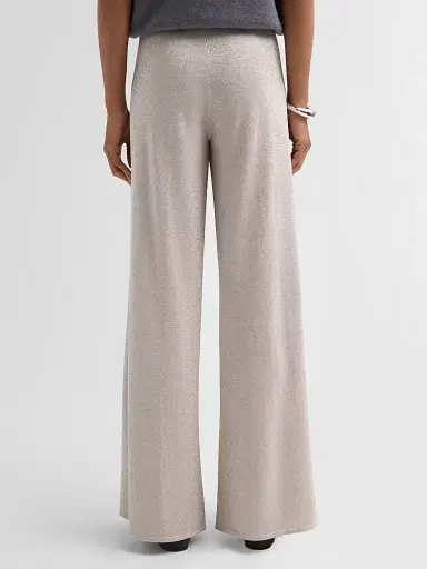 Kobi Halperin Women's Nina Knit Wide-Leg Pants - Silver - Size XL | Thumbnail 3
