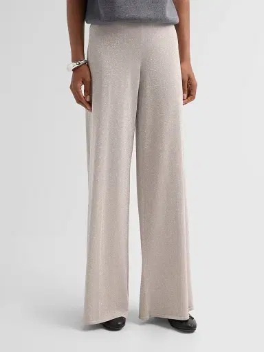 Kobi Halperin Women's Nina Knit Wide-Leg Pants - Silver - Size XL | Thumbnail 4