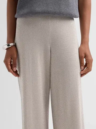 Kobi Halperin Women's Nina Knit Wide-Leg Pants - Silver - Size XL | Thumbnail 5