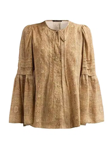 Kobi Halperin Women's Joey Paisley Cotton-Silk Blouse - Ecru Multi - Size XL | Thumbnail 1