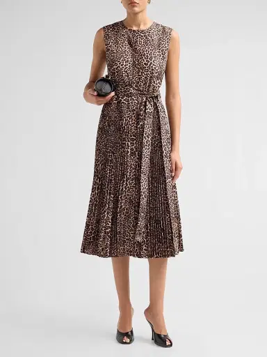 Kobi Halperin Women's Stella Leopard-Print Midi Dress - Natural Multi - Size XL | Thumbnail 2