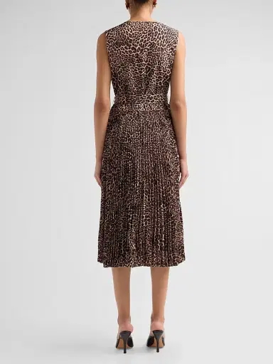 Kobi Halperin Women's Stella Leopard-Print Midi Dress - Natural Multi - Size XL | Thumbnail 3