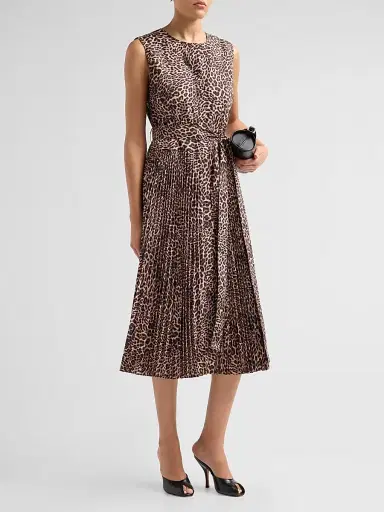 Kobi Halperin Women's Stella Leopard-Print Midi Dress - Natural Multi - Size XL | Thumbnail 4