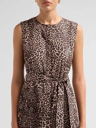 Kobi Halperin Women's Stella Leopard-Print Midi Dress - Natural Multi - Size XL | Thumbnail 5