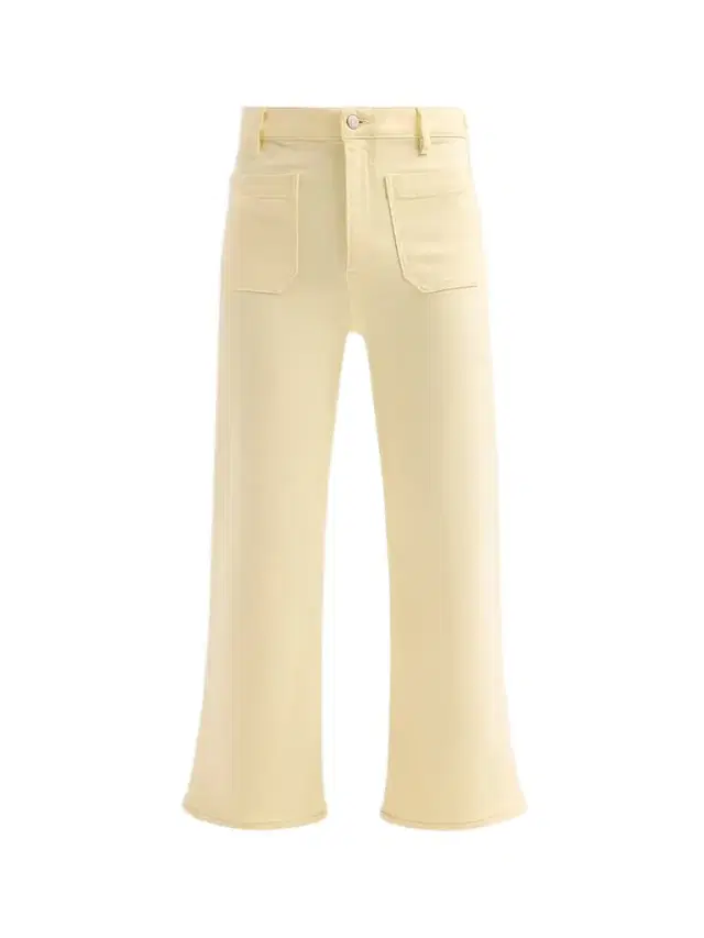 FRAME Women's The Anchor Crop Patch Pocket Jeans - Lemon