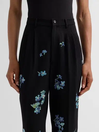 Libertine Women's Bluebell Lane Embellished Tapered-Leg Crop Ciggy Pants - Black - Size Large | Thumbnail 5