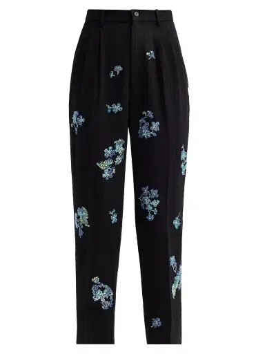 Libertine Women's Bluebell Lane Embellished Tapered-Leg Crop Ciggy Pants - Black - Size Large | Thumbnail 1