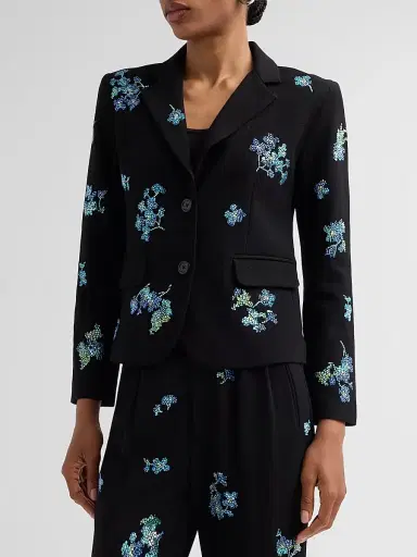 Libertine Women's Bluebell Lane Embellished Single-Breasted Classic Jacket - Black | Thumbnail 4 Libertine Women's Bluebell Lane Embellished Single-Breasted Classic Jacket - Black | Thumbnail 4