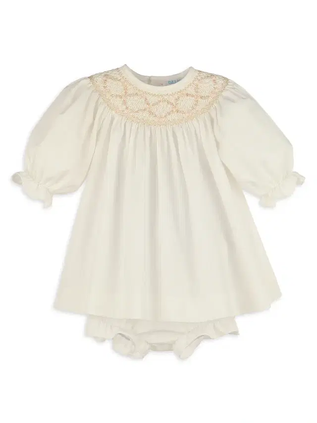 Luli & Me Baby Girl's 3-Piece Cotton-Blend Bonnet, Dress & Bloomers Set -  18 Months