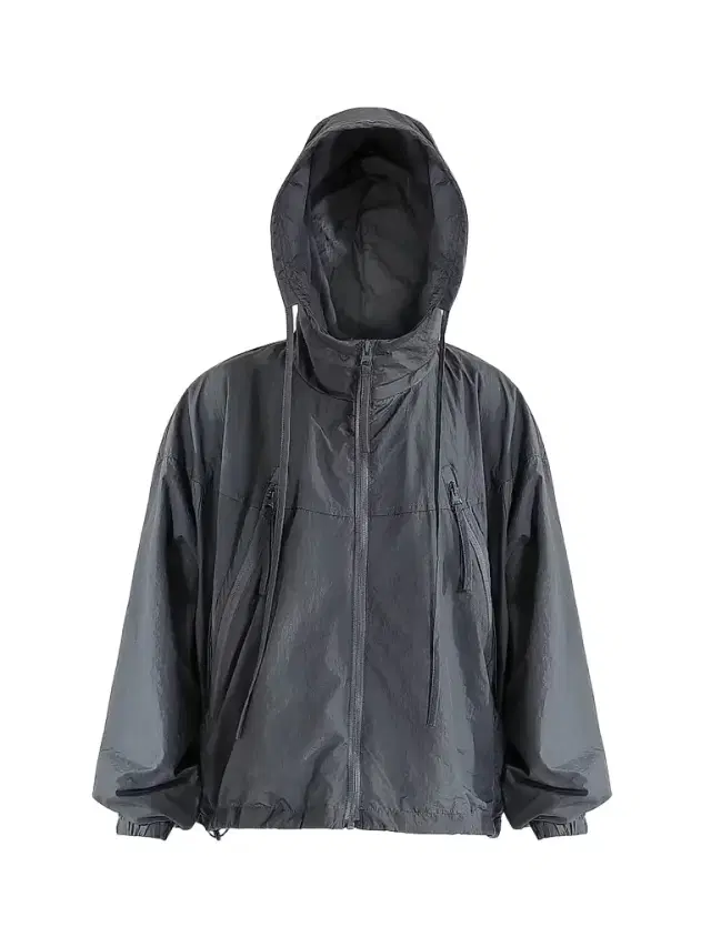 Boy's Hooded Windbreaker Jacket - Grey