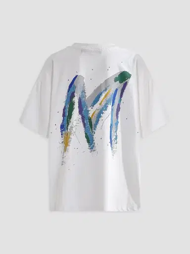 Moustache Boy's Oversized Graphic T-Shirt - White - Size 16 | Thumbnail 2 Moustache Boy's Oversized Graphic T-Shirt - White - Size 16 | Thumbnail 2
