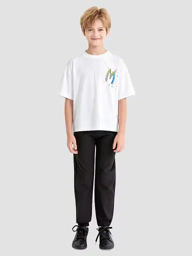 Moustache Boy's Oversized Graphic T-Shirt - White - Size 16 | Thumbnail 3 Moustache Boy's Oversized Graphic T-Shirt - White - Size 16 | Thumbnail 3