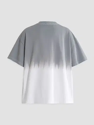 Moustache Boy's Gradient T-Shirt - Grey - Size 16 | Thumbnail 2
