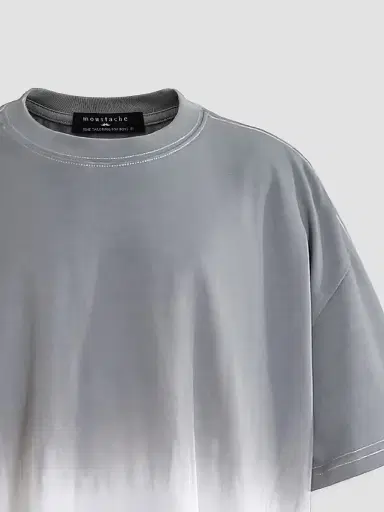 Moustache Boy's Gradient T-Shirt - Grey - Size 16 | Thumbnail 4