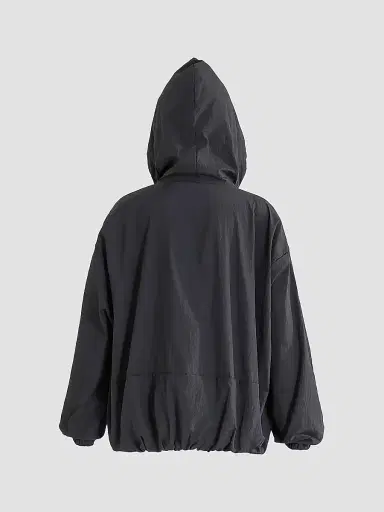 Moustache Boy's Hooded Jacket - Black - Size 16 | Thumbnail 2