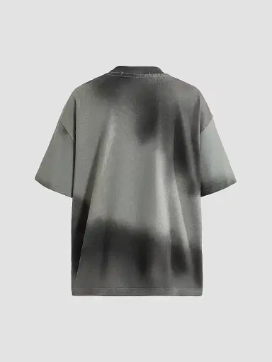 Moustache Boy's Gradient Tie Dye T-Shirt - Grey - Size 16 | Thumbnail 2