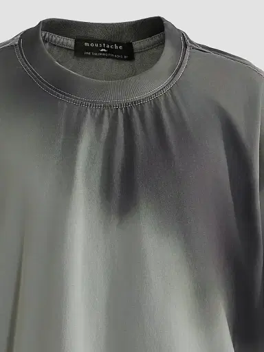 Moustache Boy's Gradient Tie Dye T-Shirt - Grey - Size 16 | Thumbnail 4