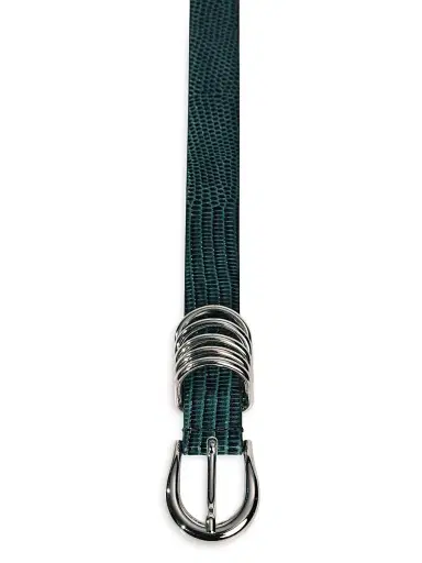 Déhanche Women's Hollyhock Lizard-Embossed Leather Belt | Thumbnail 2 Déhanche Women's Hollyhock Lizard-Embossed Leather Belt | Thumbnail 2