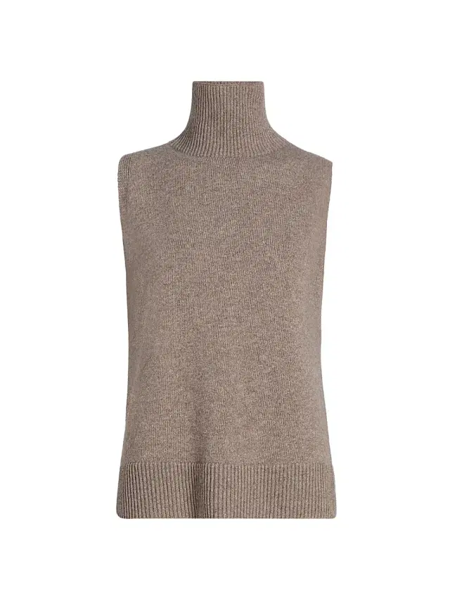 Women's The Bruno Sleeveless Wool-Cashmere Vest - Truffle