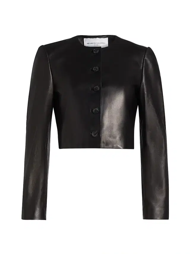Brandon Maxwell Women's The Ryder Leather Jacket - Black