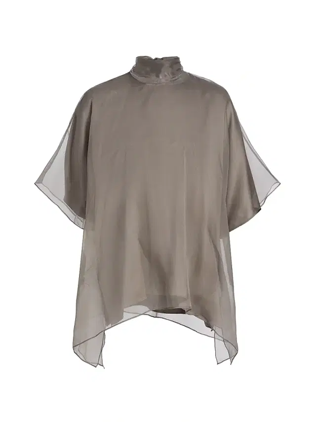 Brandon Maxwell Women's The Cali Silk Organza Blouse - Smoke