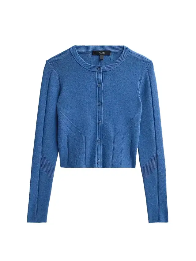 Women's Vicki Crop Fitted Cardigan - Ocean