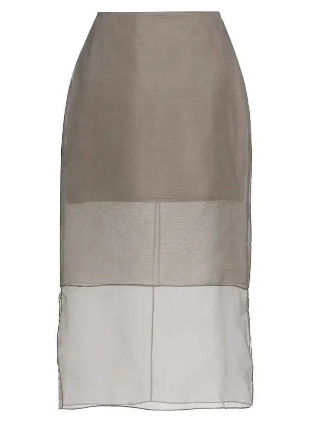 Brandon Maxwell Women's The Brett Silk Pencil Skirt - Smoke