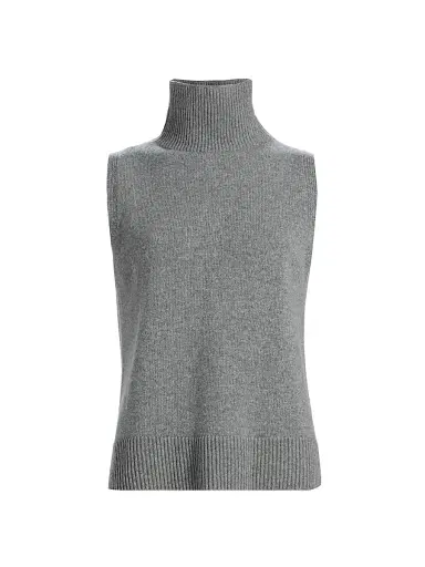Brandon Maxwell Women's The Bruno Sleeveless Wool-Cashmere Vest - Heather Grey - Size XS | Thumbnail 1 Brandon Maxwell Women's The Bruno Sleeveless Wool-Cashmere Vest - Heather Grey - Size XS | Thumbnail 1