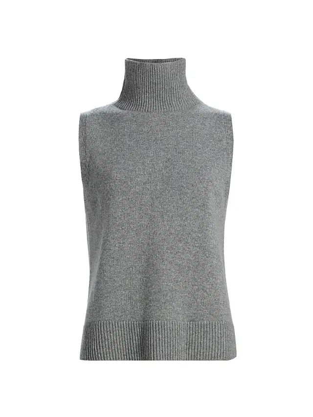 Brandon Maxwell Women's The Bruno Sleeveless Wool-Cashmere Vest - Heather Grey