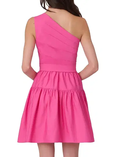 Shoshanna Women's Crawford One-Shoulder Belted Mini Dress | Thumbnail 3 Shoshanna Women's Crawford One-Shoulder Belted Mini Dress | Thumbnail 3
