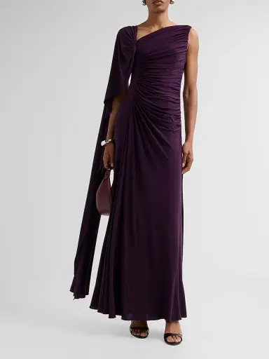 Amsale Women's Asymmetric Draped Gown | Thumbnail 2 Amsale Women's Asymmetric Draped Gown | Thumbnail 2