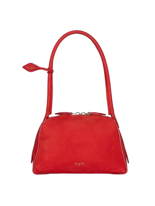 ALAIA Women's Le Bouledogue  Nubuck Bowling Bag - Red