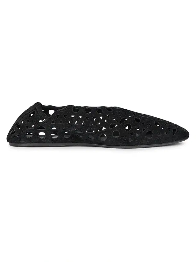 ALAIA Women's Neo Vienne Suede Slippers - Noir