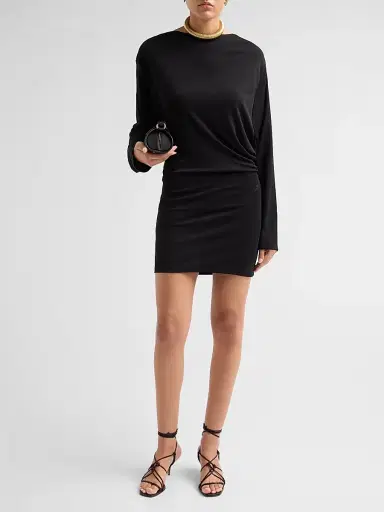 Jacquemus Women's Mistral Asymmetric Mini Dress - Black - Size XL | Thumbnail 2