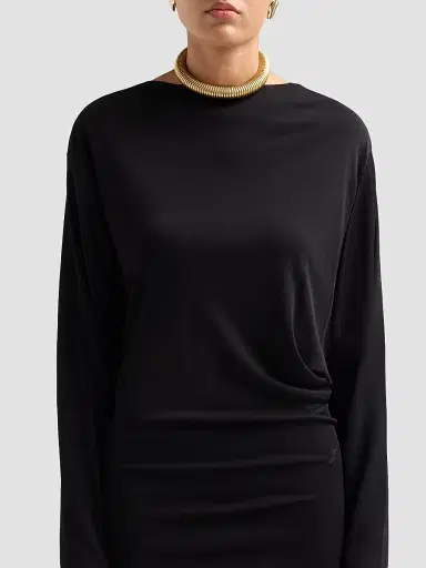Jacquemus Women's Mistral Asymmetric Mini Dress - Black - Size XL | Thumbnail 5