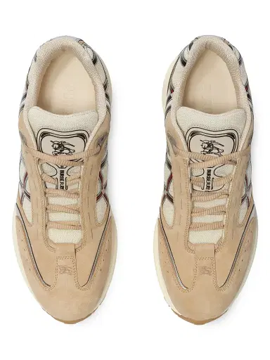 Burberry Men's Eclipse Low-Top Sneakers - Flax Silver - Size 13 | Thumbnail 4