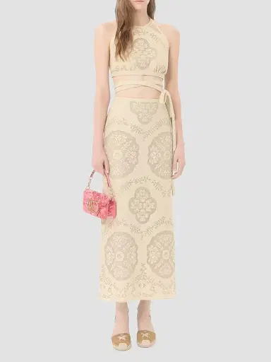 Valentino Garavani Women's Floral Stamp Blanket Top | Thumbnail 2