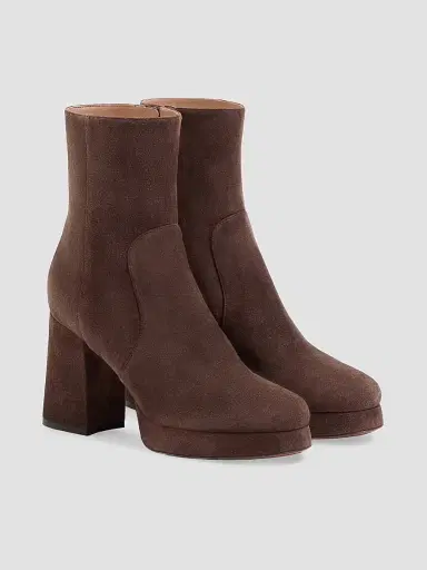Valentino Garavani Women's Fawcette 90MM Platform Ankle Boots in Split Leather | Thumbnail 2 Valentino Garavani Women's Fawcette 90MM Platform Ankle Boots in Split Leather | Thumbnail 2