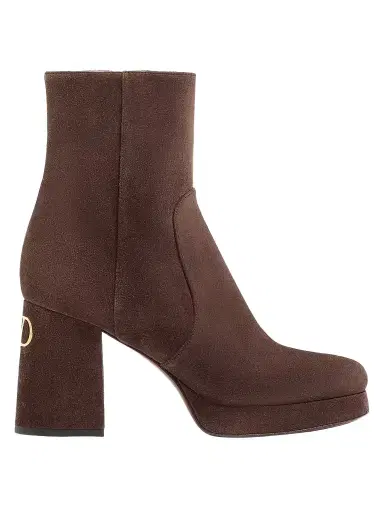 Valentino Garavani Women's Fawcette 90MM Platform Ankle Boots in Split Leather | Thumbnail 1 Valentino Garavani Women's Fawcette 90MM Platform Ankle Boots in Split Leather | Thumbnail 1