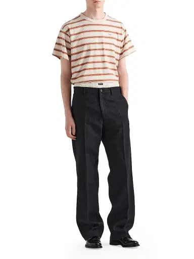 Prada Men's Linen Pants - Black - Size 40 | Thumbnail 2 Prada Men's Linen Pants - Black - Size 40 | Thumbnail 2