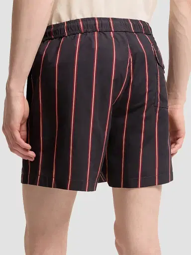 Moncler Men's Swim Trunks with Stripes - Navy Blue | Thumbnail 3
