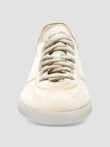 Santoni Women's Oly Suede Low-Top Sneakers - Beige - Size 10 | Thumbnail 3