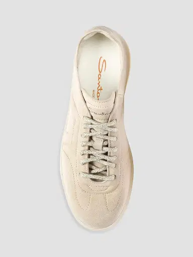 Santoni Women's Oly Suede Low-Top Sneakers - Beige - Size 10 | Thumbnail 5