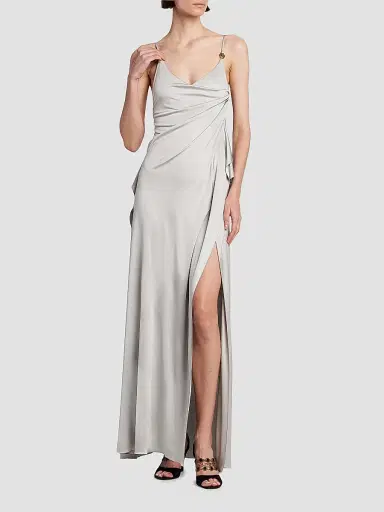 Versace Women's La Vacanza Draped Jersey Gown | Thumbnail 3 Versace Women's La Vacanza Draped Jersey Gown | Thumbnail 3