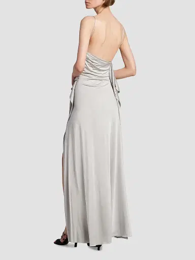 Versace Women's La Vacanza Draped Jersey Gown | Thumbnail 5 Versace Women's La Vacanza Draped Jersey Gown | Thumbnail 5