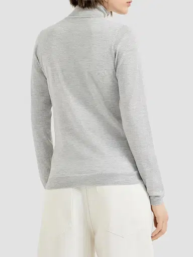 Brunello Cucinelli Women's Sparkling Cashmere and Silk Lightweight Turtleneck Sweater | Thumbnail 3 Brunello Cucinelli Women's Sparkling Cashmere and Silk Lightweight Turtleneck Sweater | Thumbnail 3